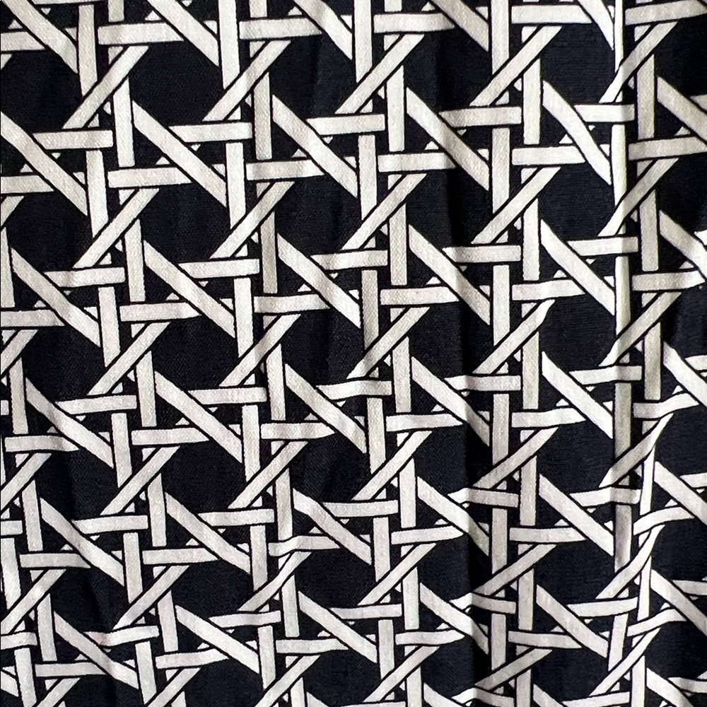 Chico’s Poplin Basket Weave Maxi Dress Smocked Tassel Blue White Chicos Size 3 - Picture 11 of 13